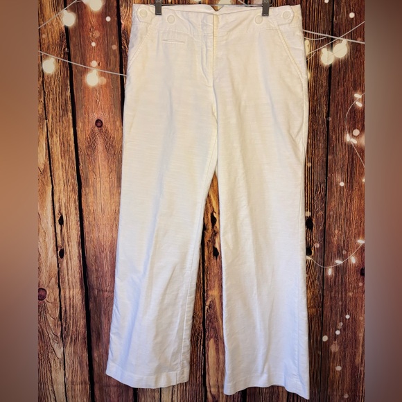 ALFRED SUNG Pants - ALFRED SUNG White Textured Pants